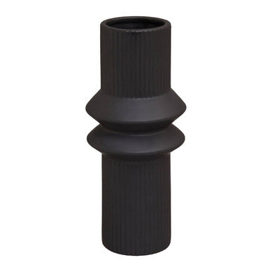 Fabia Black Ceramic Vase