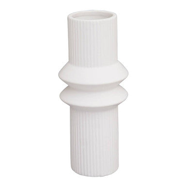 Fabia White Ceramic Vase