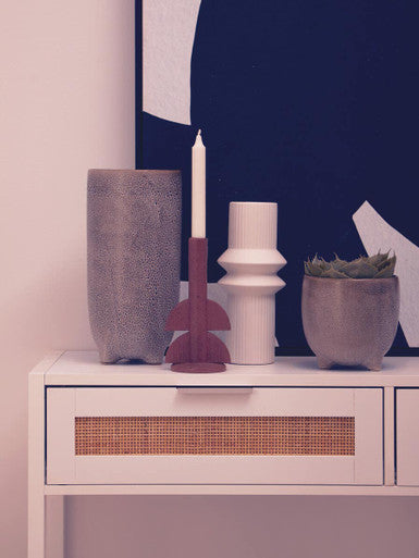 Fabia White Ceramic Vase