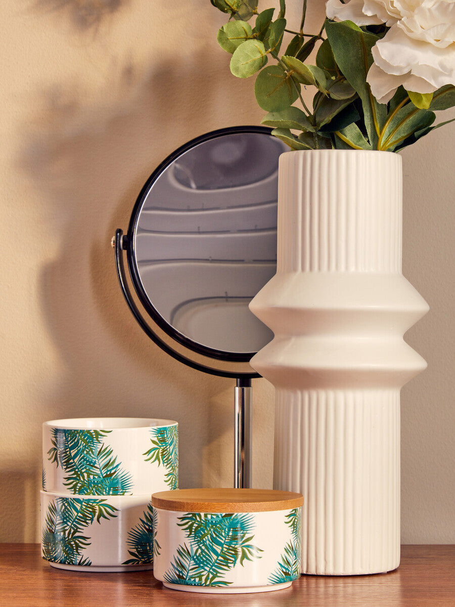 Fabia White Ceramic Vase