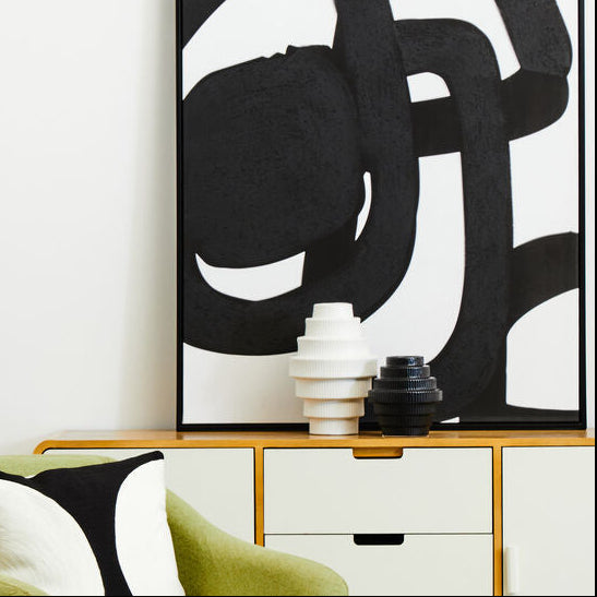 White Large Step Design Vase | Fabia