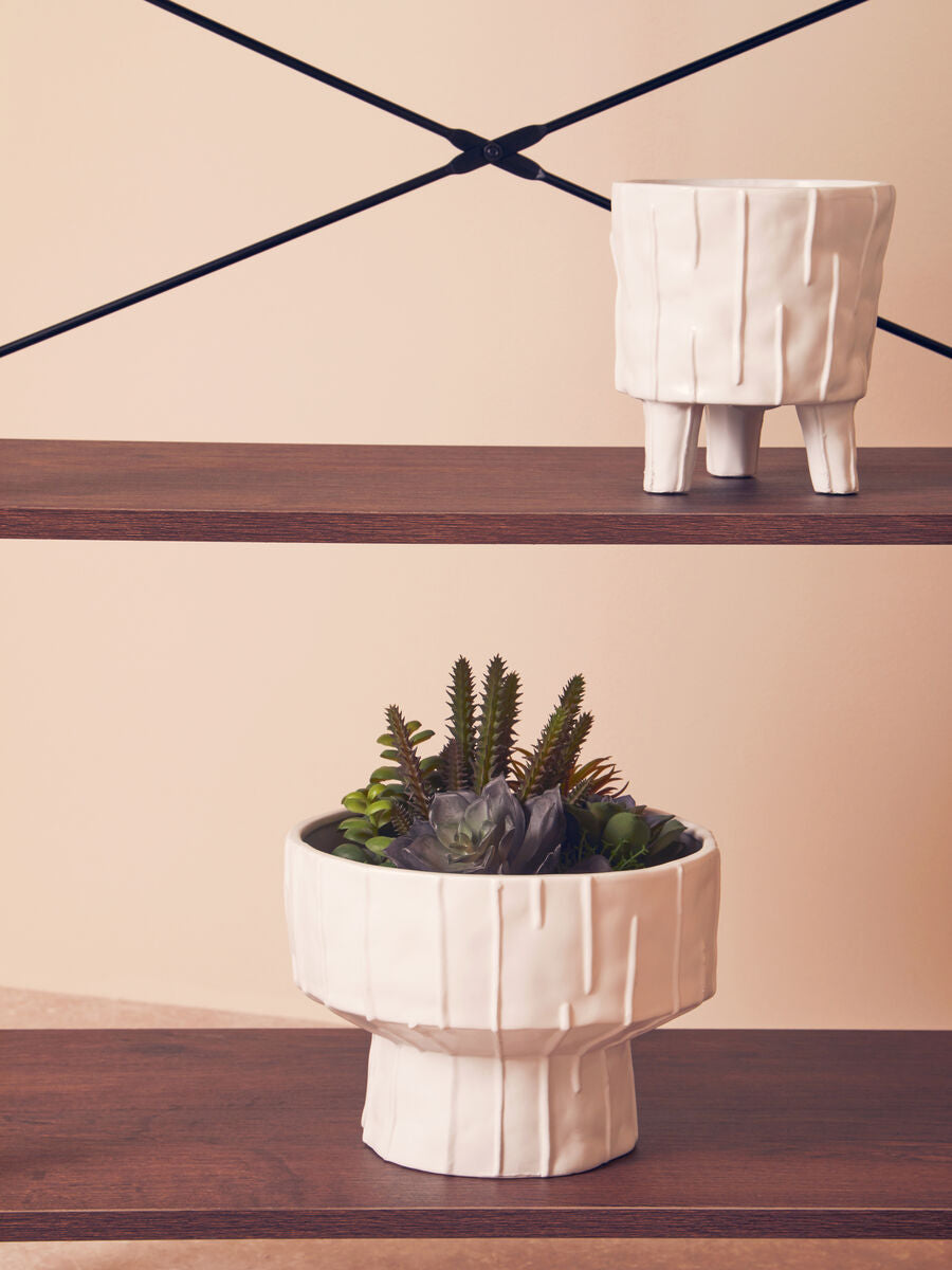 Fara White Large Planter