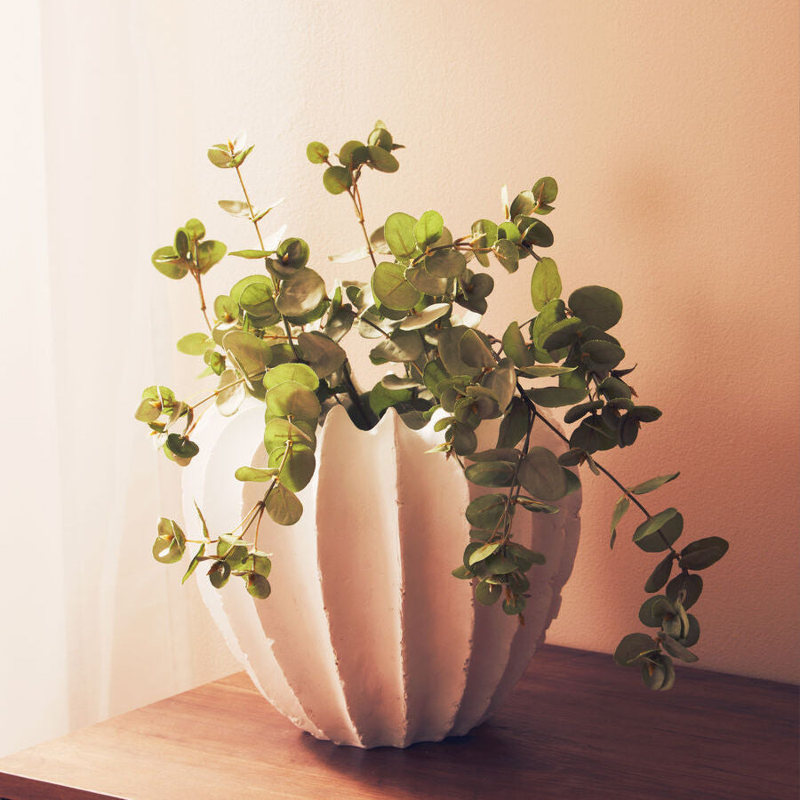 White Textured Vase | Broc