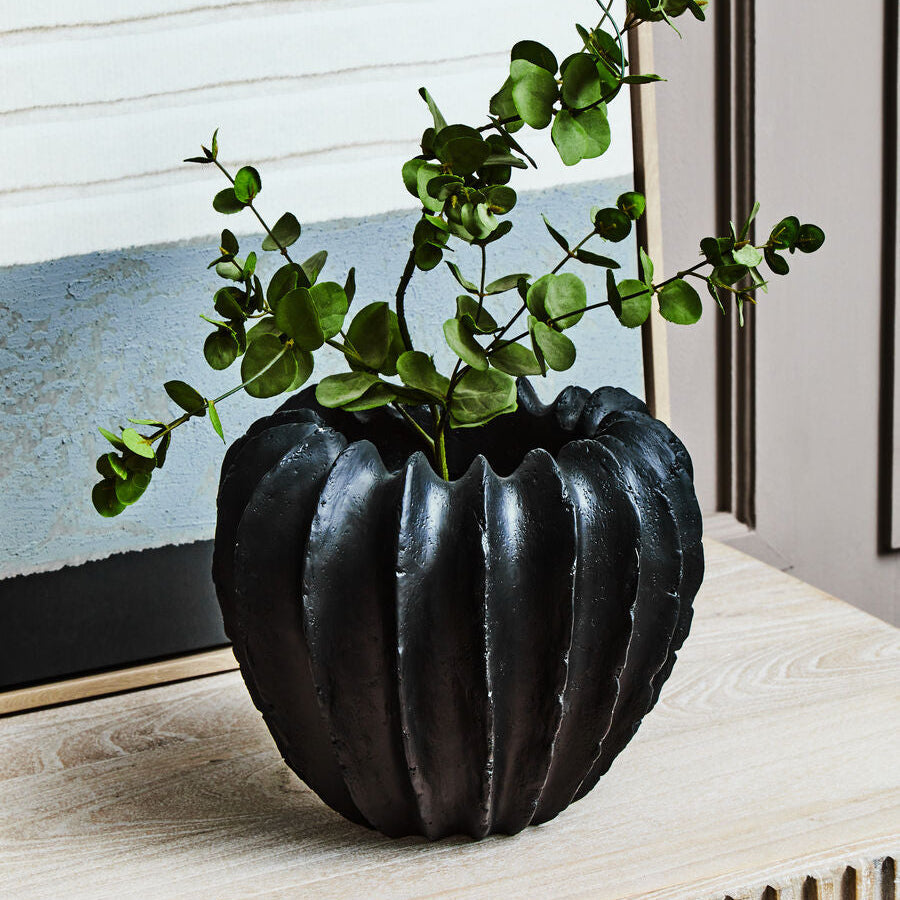 Black Textured Vase | Broc