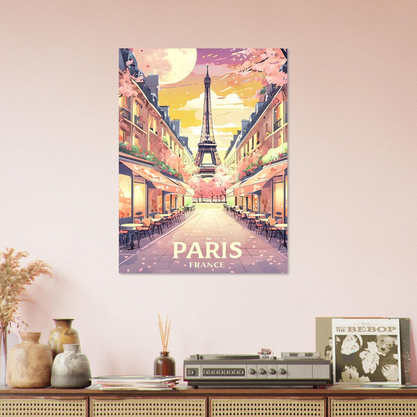 Paris Wall Art – Eiffel Tower Sunset Print