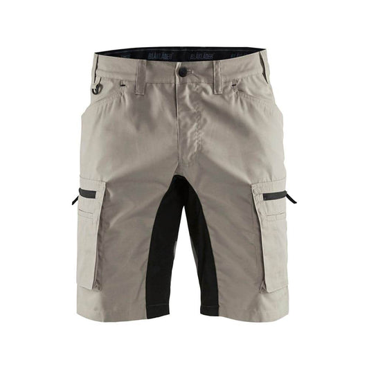 Blaklader 1449 Service Industry Work Cargo Stretch Shorts Stone/Black 33" Waist