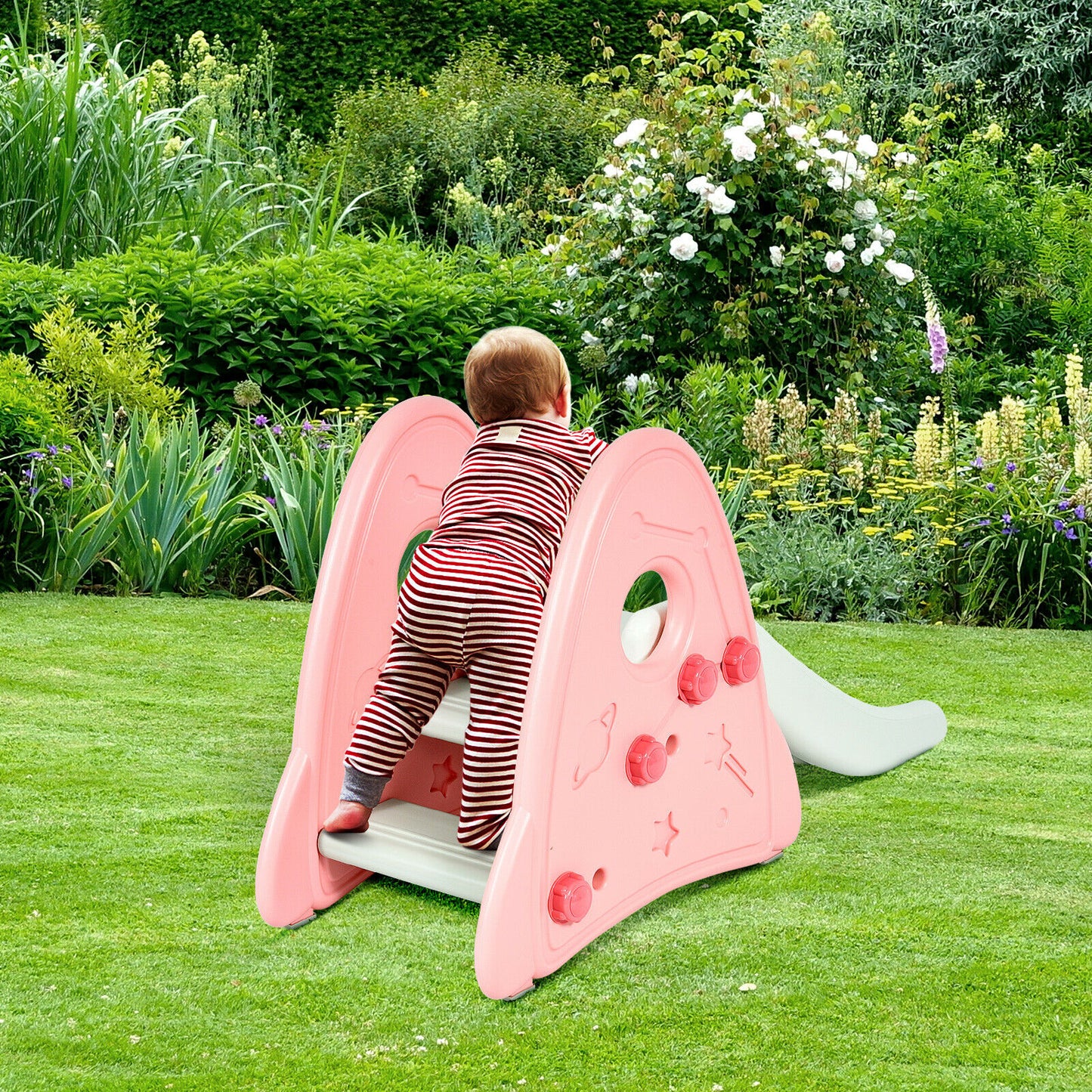 Kids Slide Playground Garden Climber Slide Set Children Baby Toys Out / Indoor-Blue