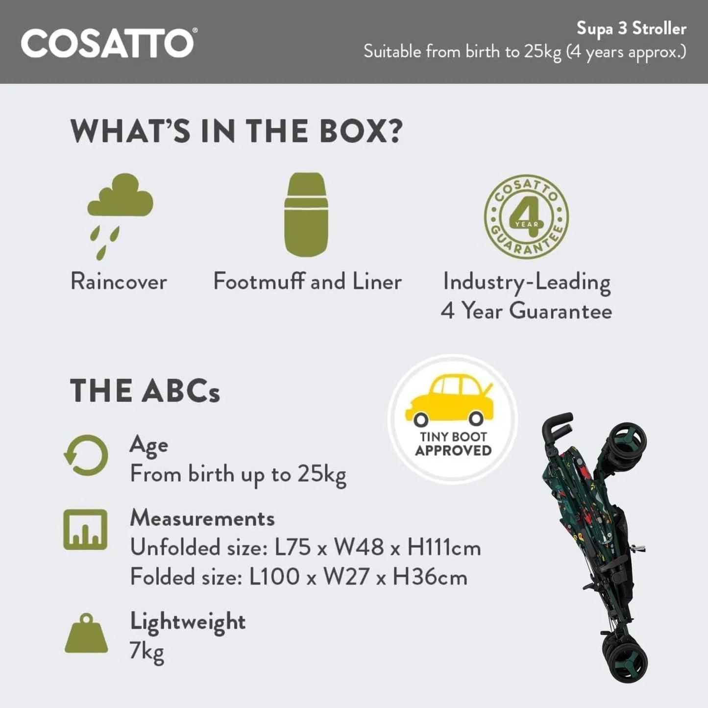 Cosatto Supa 3 Stroller - Old MacDonald