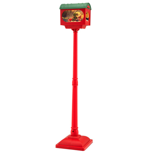 148 CM Musical Christmas Sound and Tap Activated Xmas Indoor Street Lamp-Red