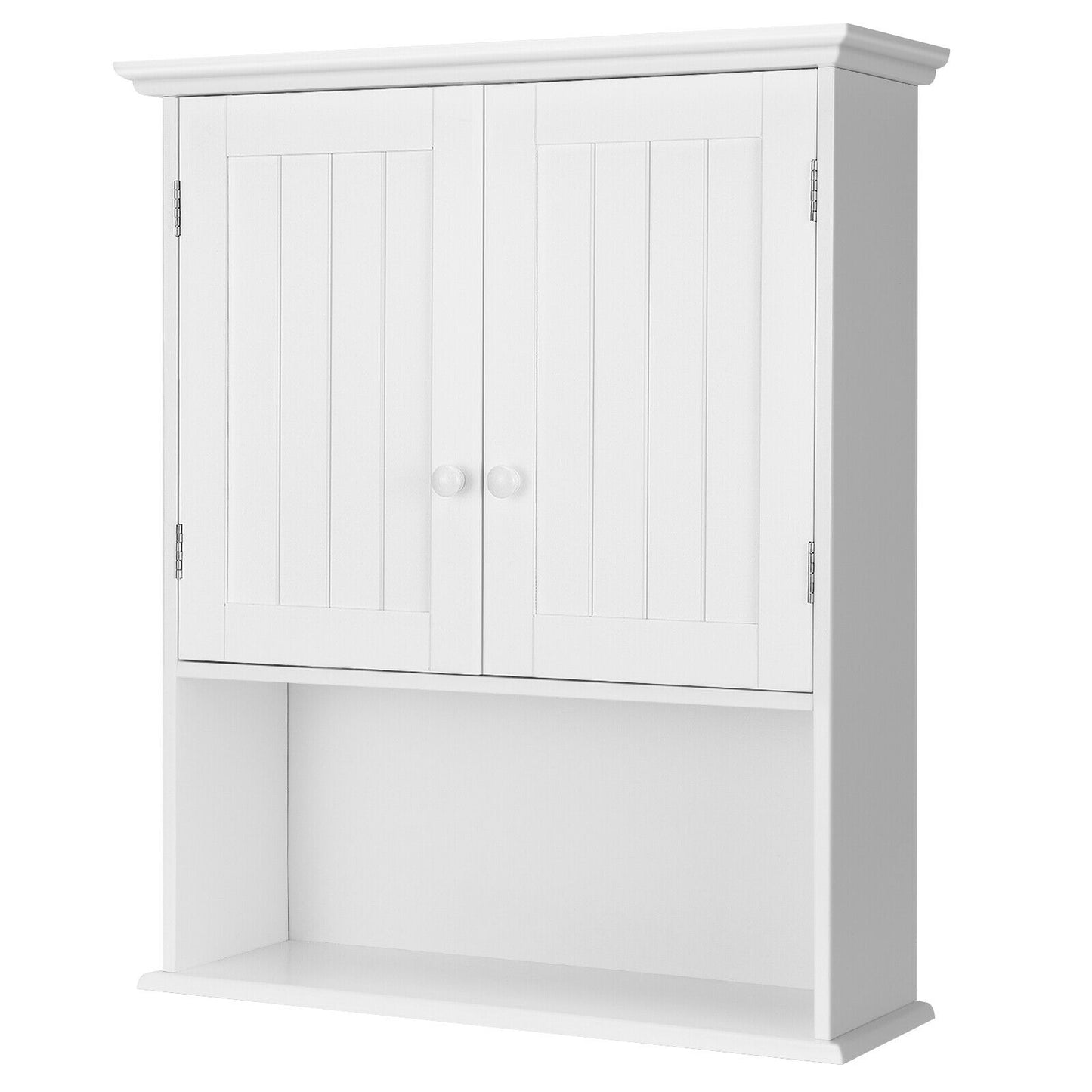 Wall Mounted Bathroom Storage Cabinet with Adjustable Shelf-Black