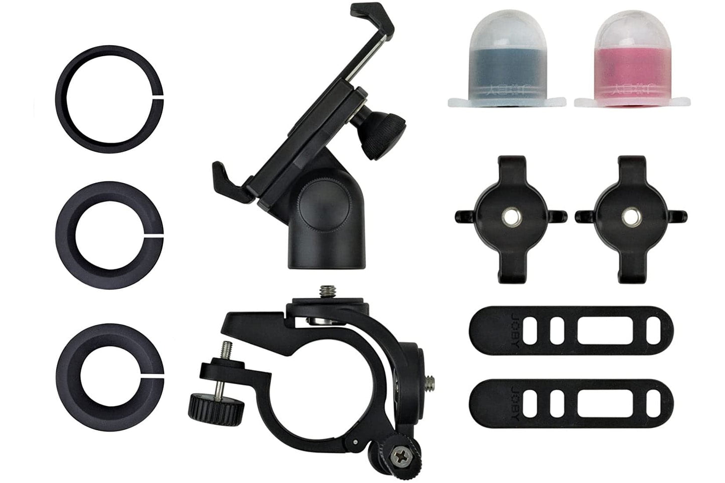 Joby GripTight Bike Mount PRO Phone Holder + Red & White Visibilty LED Light Pack