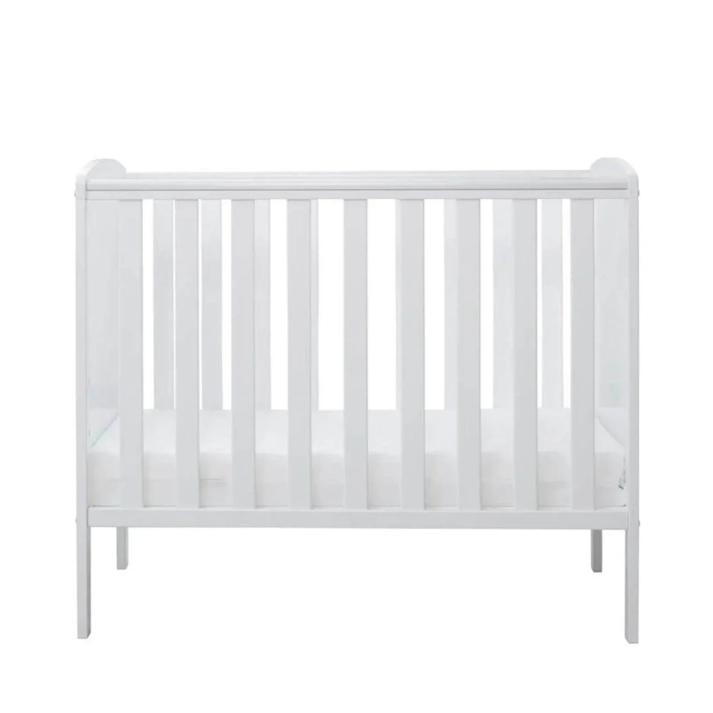 Ickle Bubba Coleby Space Saver Cot White - Premium Sprung Mattress