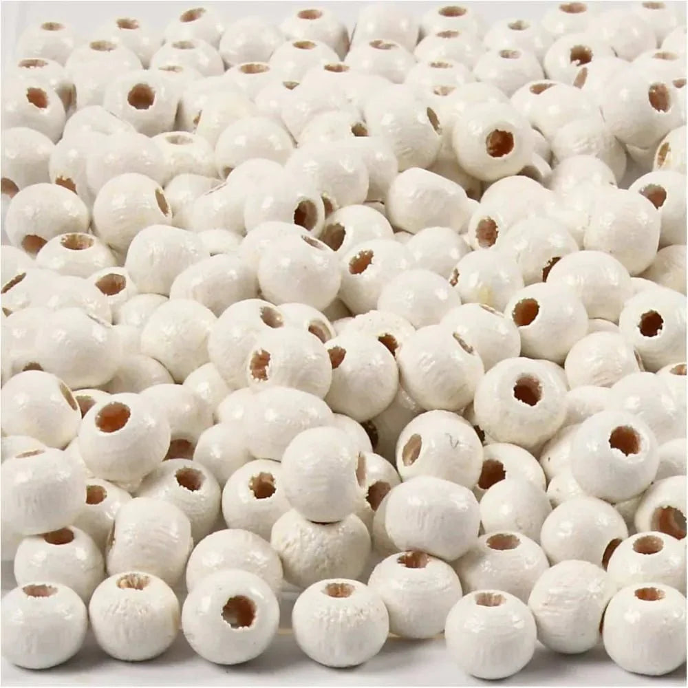150 x Wooden Beads Assorted Colours Round Jewellery Making Supplies Crafts 5mm
