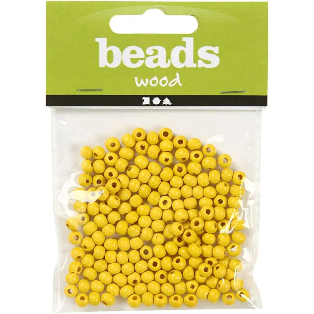 150 x Wooden Beads Assorted Colours Round Jewellery Making Supplies Crafts 5mm