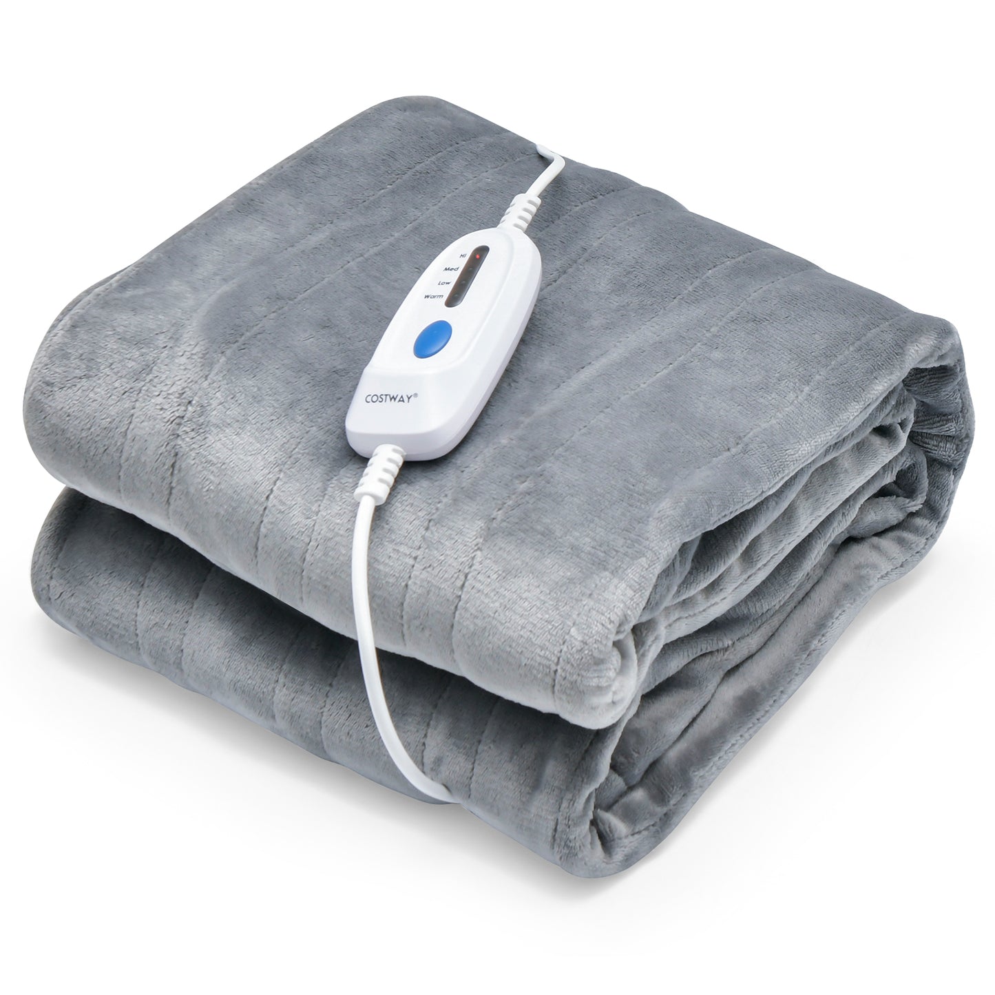150 x 200 cm Electric Heated Blanket with 4 Heating Levels-Blue