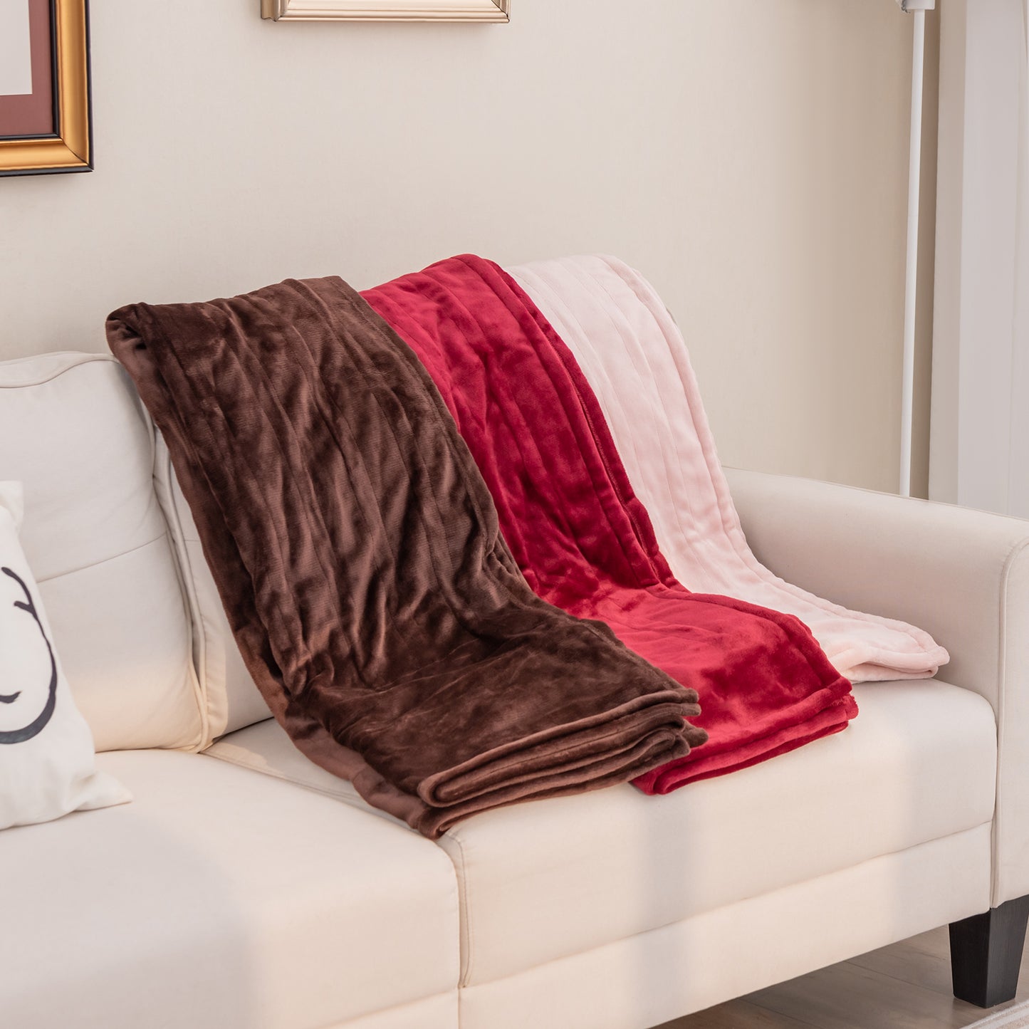 150 x 200 cm Electric Heated Blanket with 4 Heating Levels-Blue