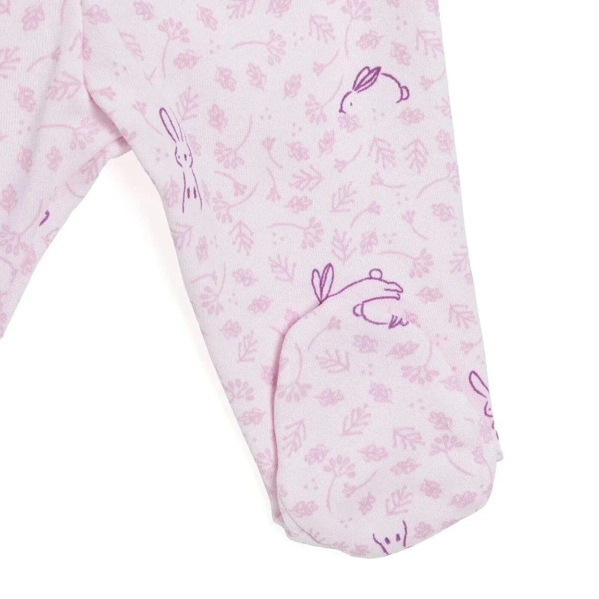 HelloBaby Girls 5-Piece Newborn Hospital Box Set Animal Print Snap Fastening Envelope Neck Full Leng - Ecru
