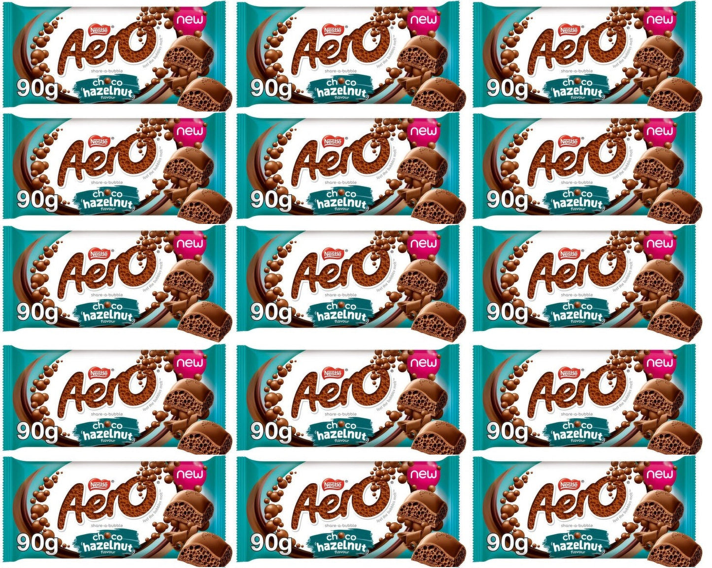 15 x Aero Hazelnut Block - 90GM