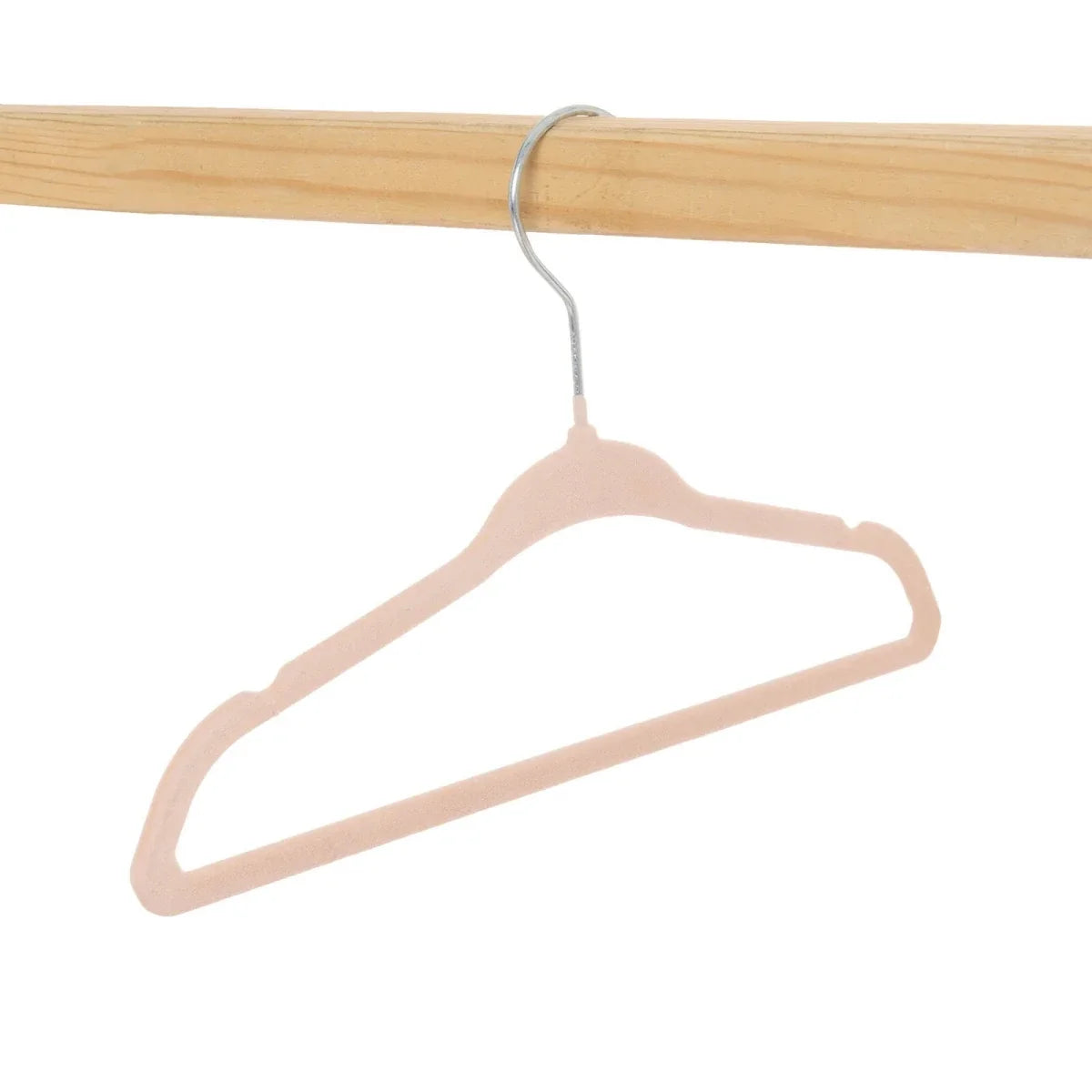 HelloBaby 5 Pack Velvet Baby Clothes Hangers - Soft Pink
