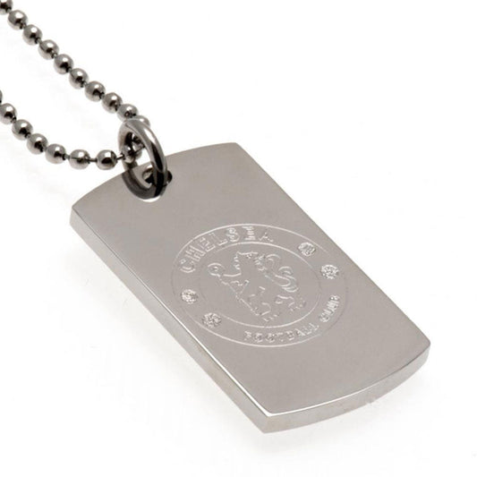 Chelsea FC Engraved Stainless Steel Dog Tag & Chain