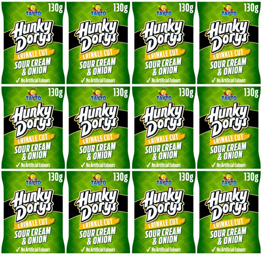 12 x Tayto Hunky Dory Sour Cream & Onion 130G