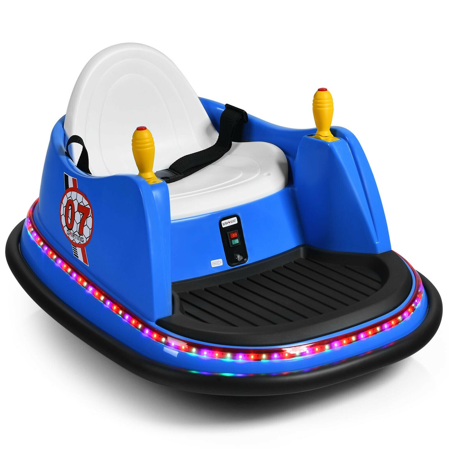 Kids Ride-On Bumper Car with Colorful Flashing Lights and Music-Green