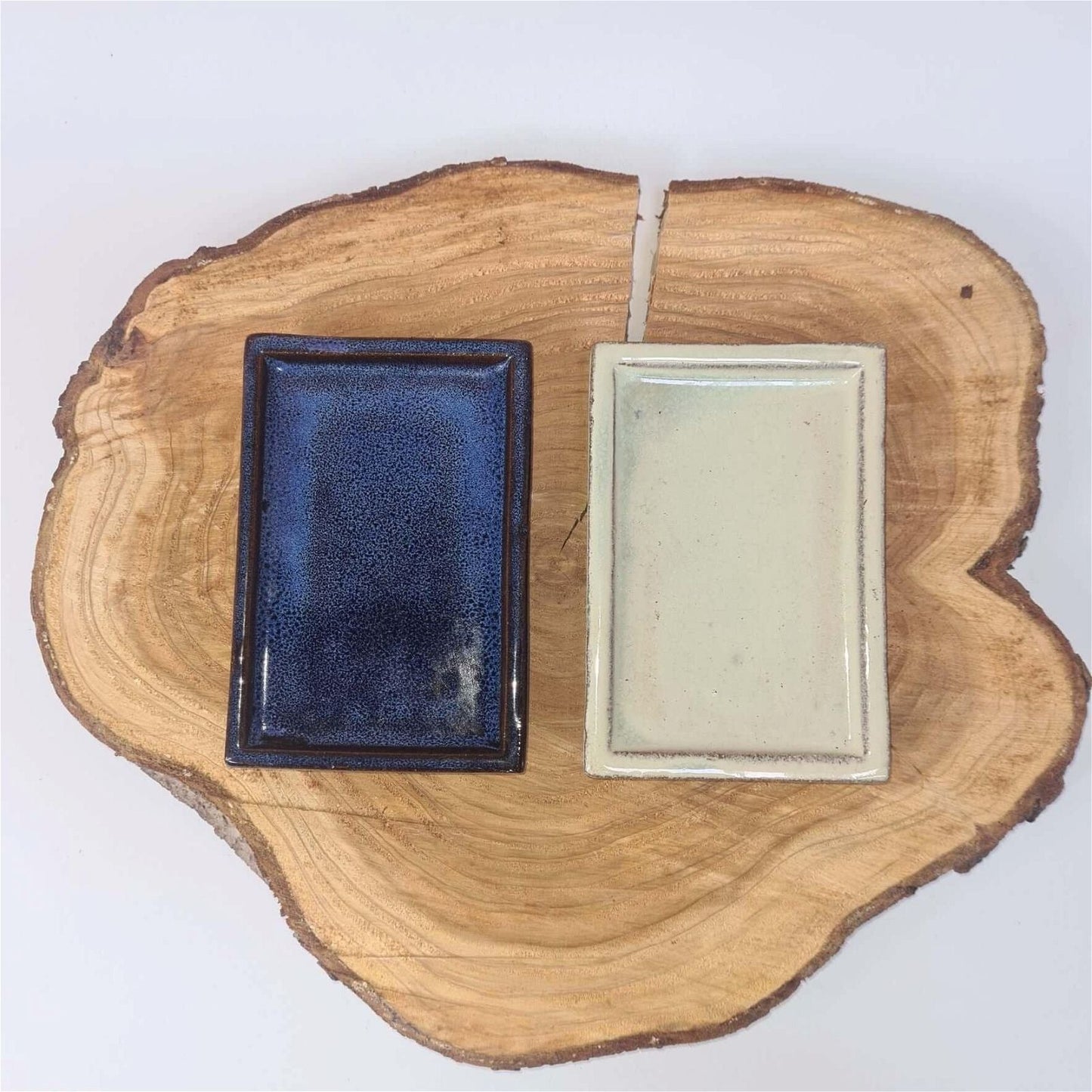 15cm Glazed Bonsai Pot Drip Tray | Rectangle
