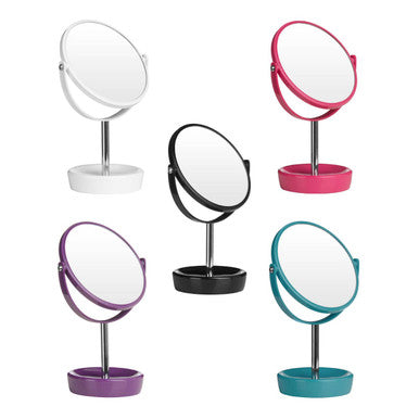 Cassini Black Plastic Swivel Table Mirror