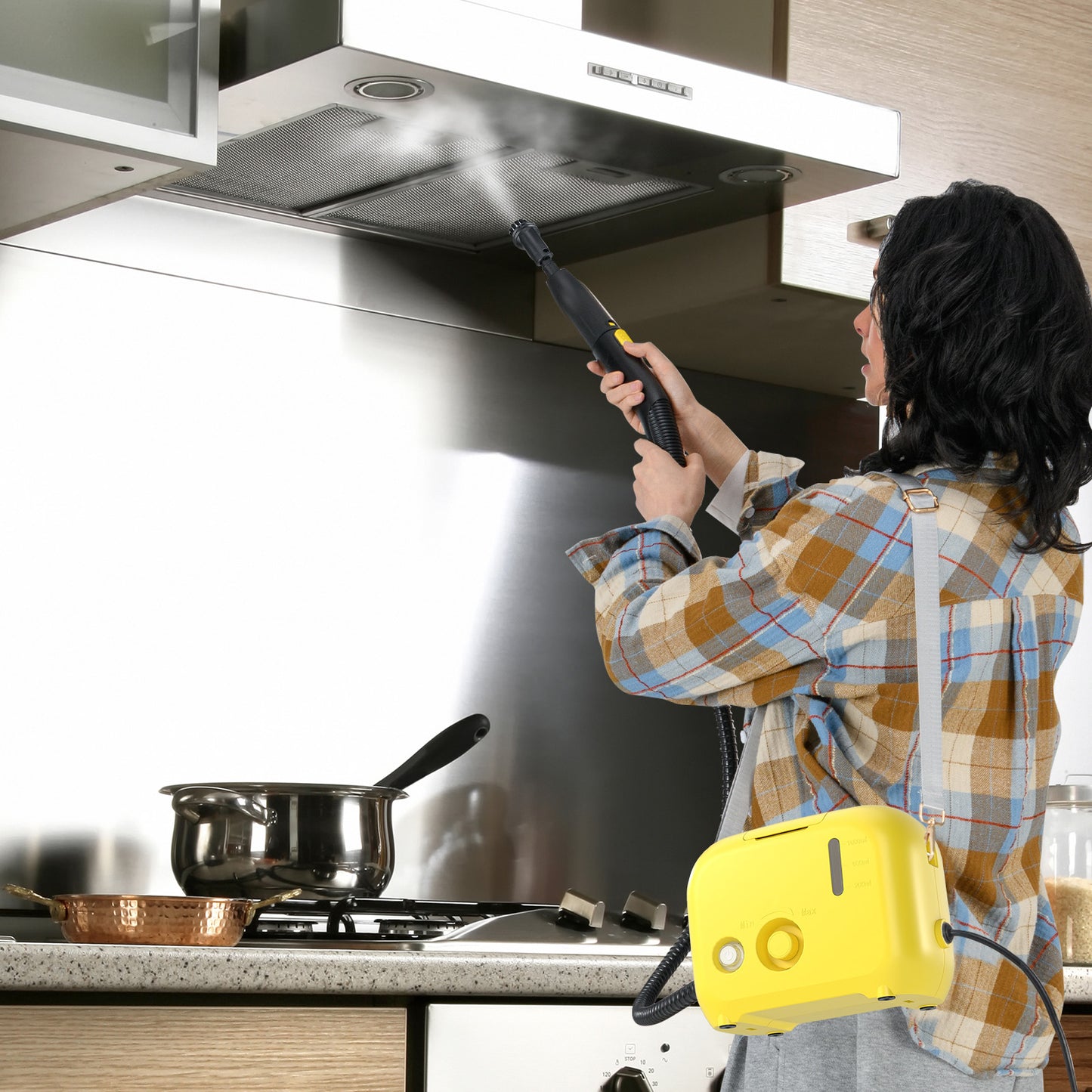 1600W Portable Steam Cleaner with 1L Water Tank-White