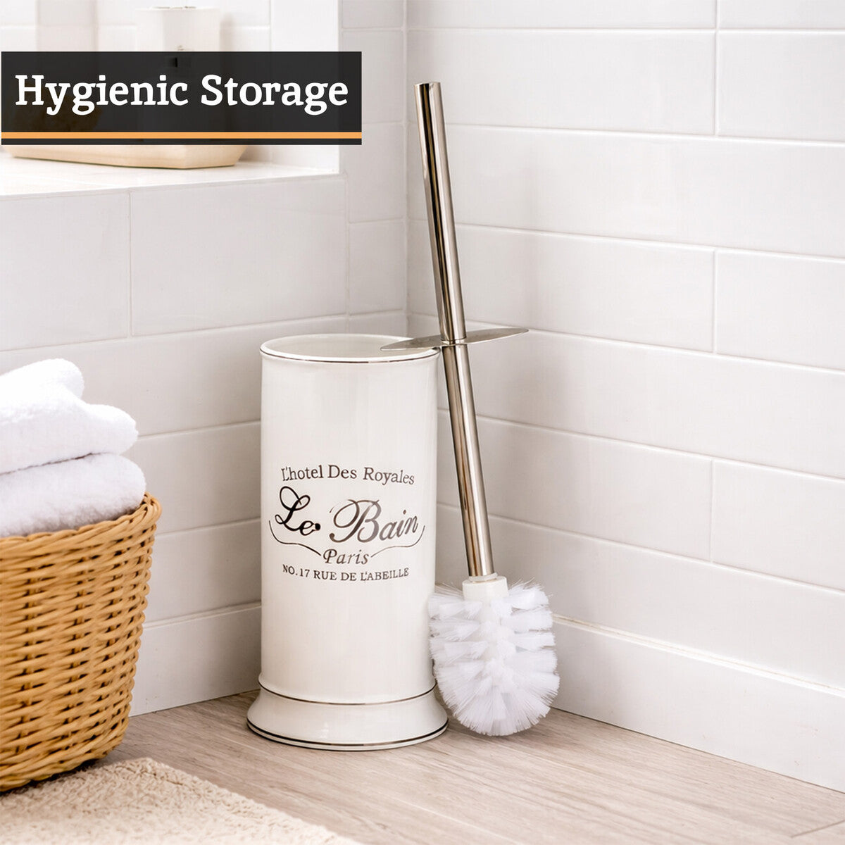 Le Bain White Toilet Brush With Holder