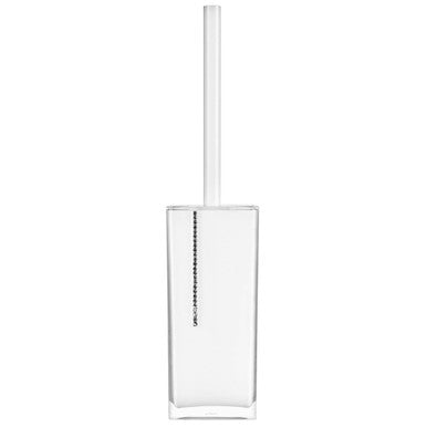 Ando White Acrylic Toilet Brush with Crystal Detail