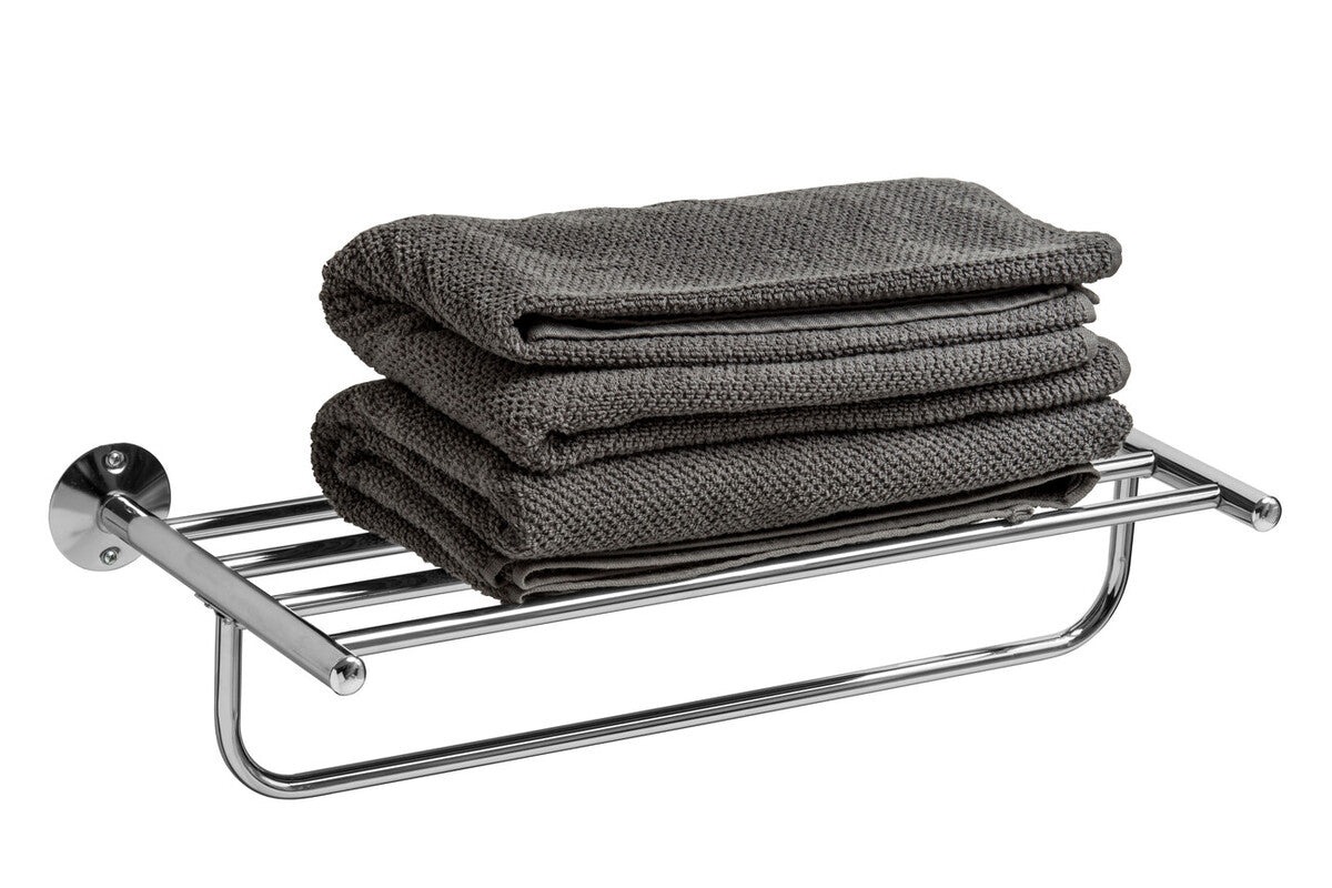 Wall Mountable Chrome Towel Shelf | Dara