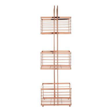 Linnea Rose Gold Rectangular Storage Caddy
