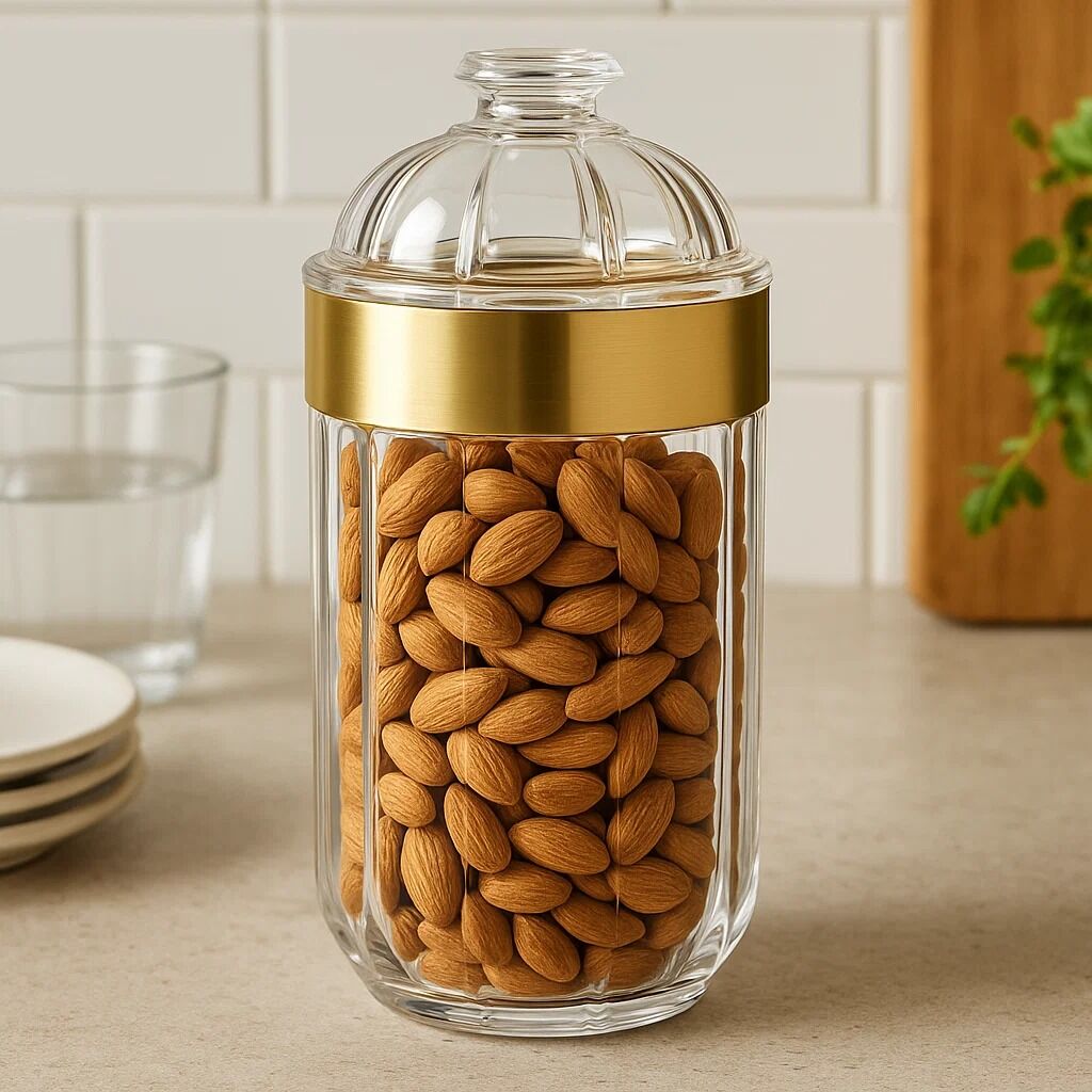 Guan Large Light Gold Acrylic Storage Jar