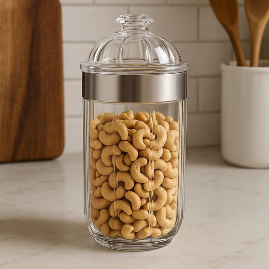 Guan Large Silver Acrylic Storage Jar