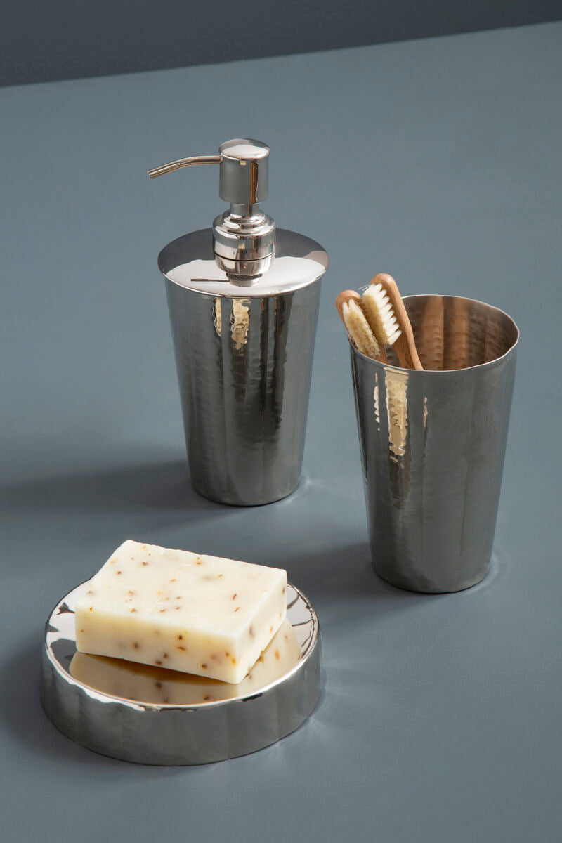 Vaco Hammered Bathroom Nickel Finish Lotion Dispenser