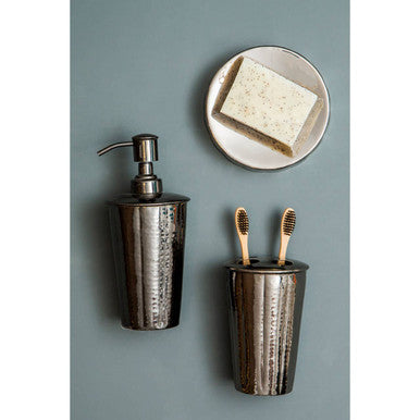Vaco Hammered Black Nickel Finish Lotion Dispenser