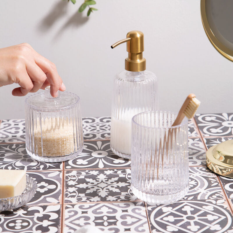 Ticino Brittany Clear Glass Lotion Dispenser