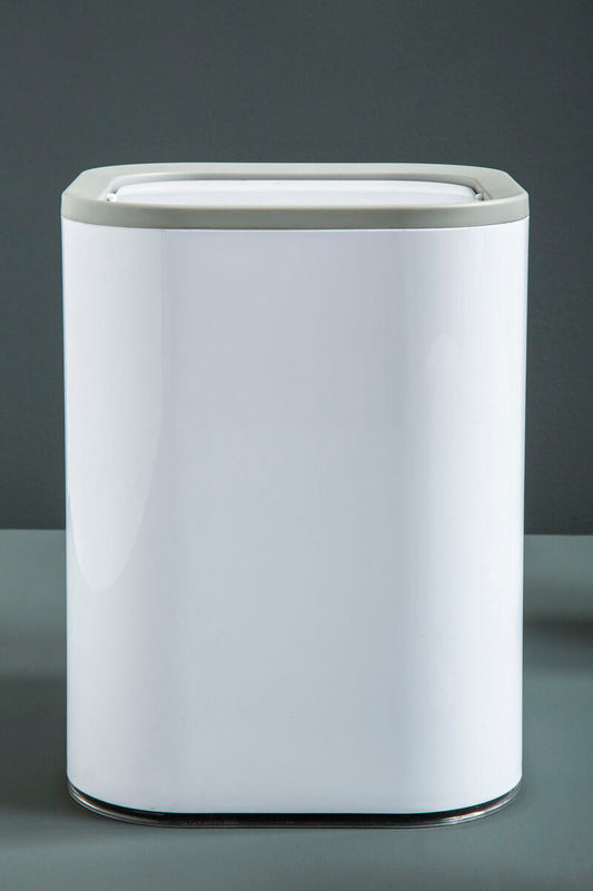 Ando White Acrylic Waste Bin with Flip Lid