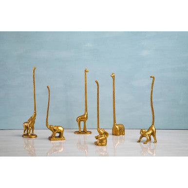 Fauna Gold Finish Monkey Toilet Roll Holder