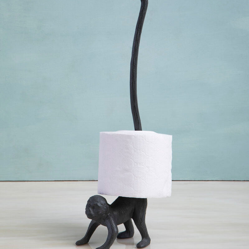 Grey Finish Monkey Toilet Roll Holder | Fauna