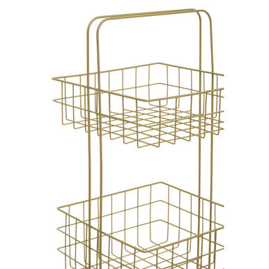 Three Tier Gold Finish Storage Caddy | Kirby