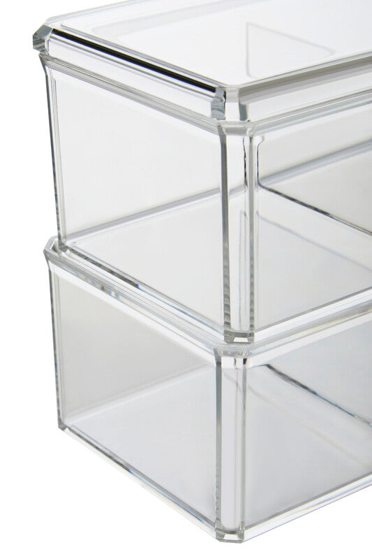 Romm Six Compartment Clear Plastic Cosmetics Organiser