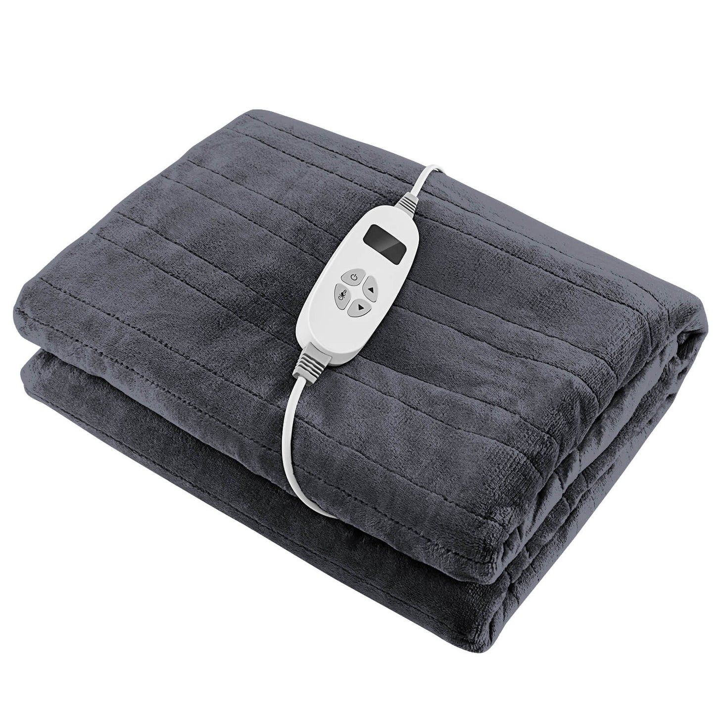 160 x 130 CM Electric Heated Throw Blanket with 10 Heat Settings-Blue