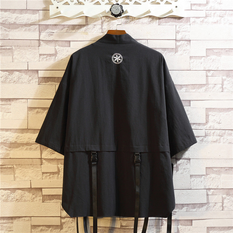 Men’s Chinese Style Loose Kimono Shirt