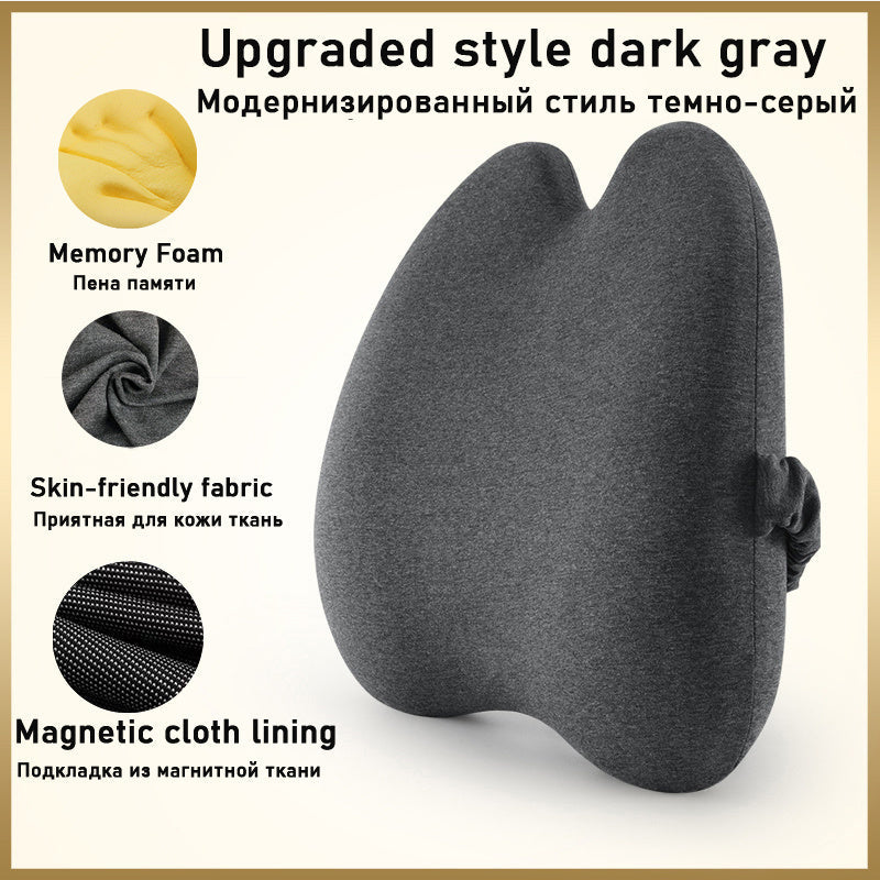 Ergonomic Car Lumbar Support Cushion Set - Memory Foam Back & Seat Cushion for Office & Car