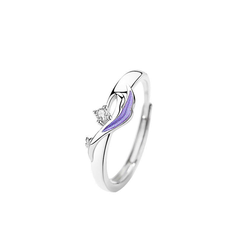 A Pair Of Natural Couple Rings S925 Sterling Silver Pair Ring Valentine's Day Gift
