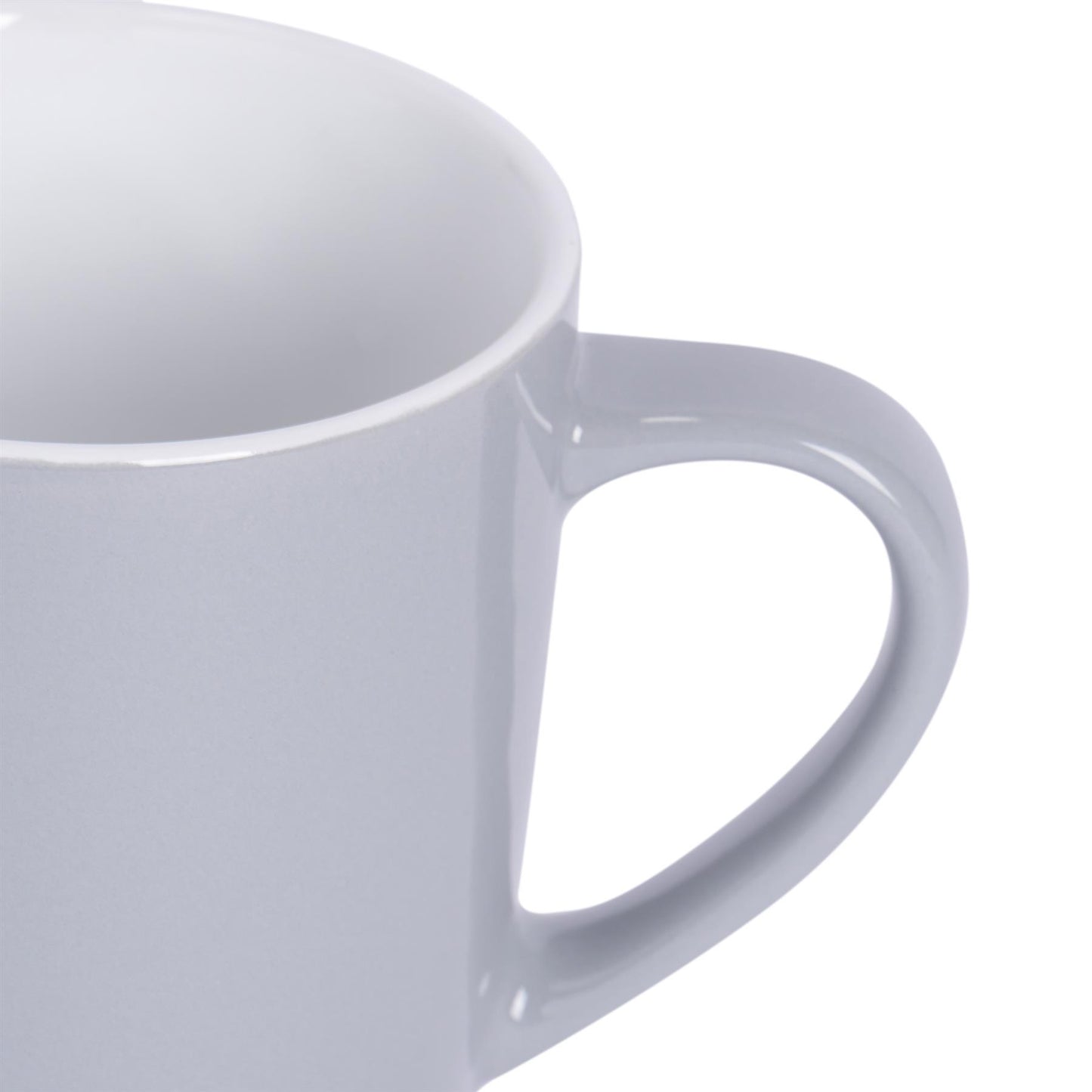 350ml Grey Coloured Coffee Mugs - Pack of Six