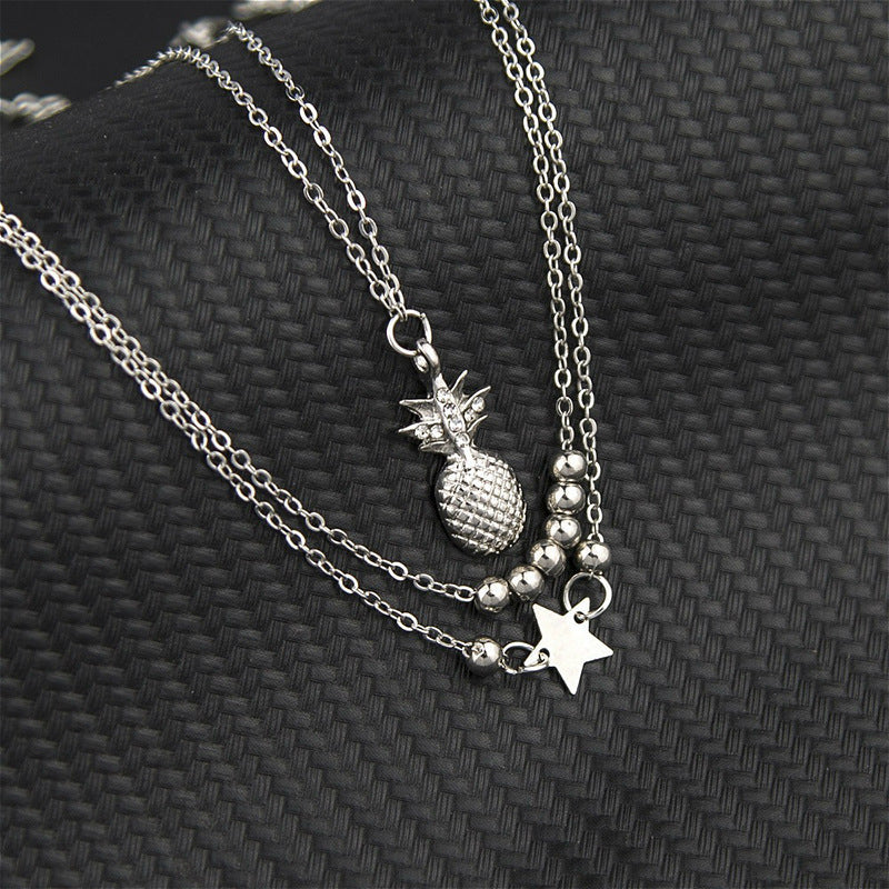 Love Peach Heart Heart-Shaped Anklet Women