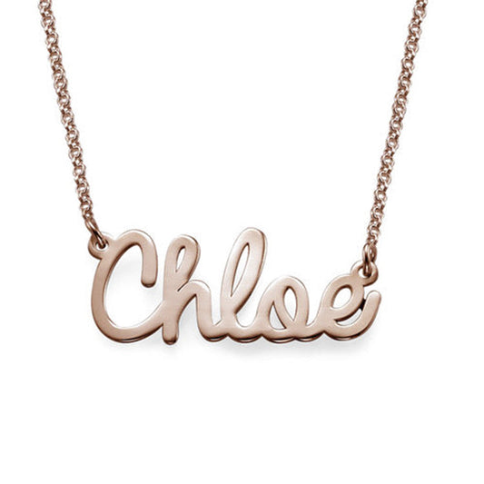 925 Sterling Silver Private Custom Necklace Letter Name Girl Customized Lettering Valentine'S Day Birthday Gift